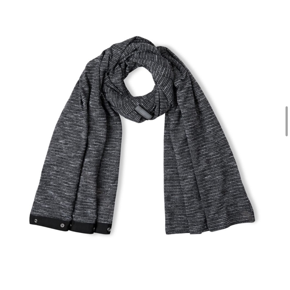 Lululemon Vinyasa Scarf Coco Piqué Black & White- Wear Multiple Ways - Picture 2 of 4